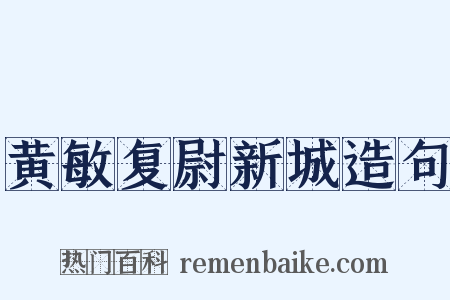 黄敏复尉新城造句是什么意思的图片